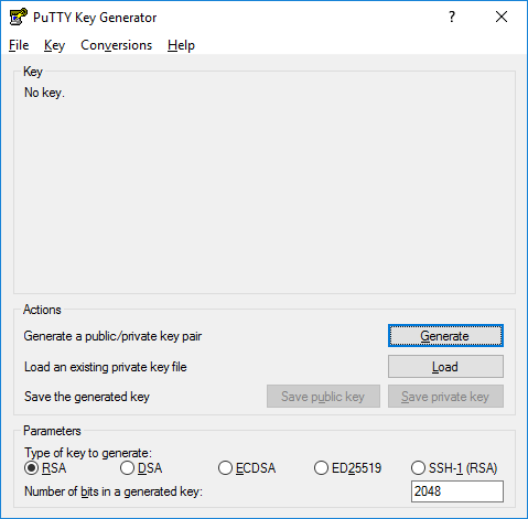 Putty-gen-key-pair