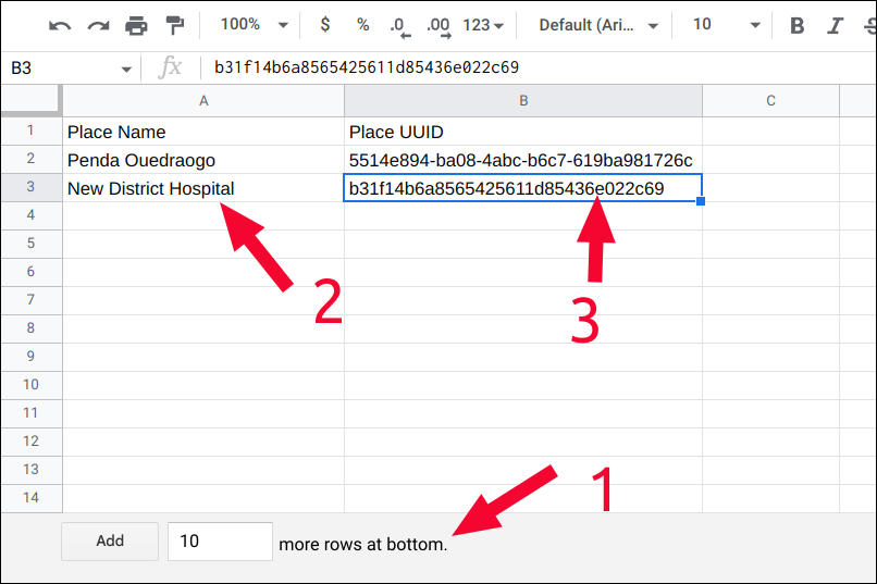 open your existing spreadsheet